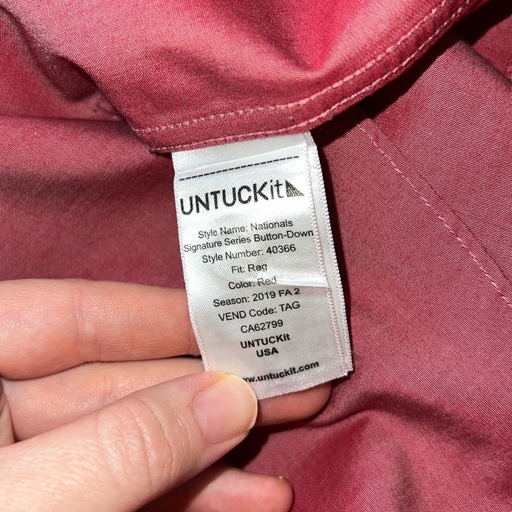 Untuckit Washington Nationals Red Button Down Shirt - Picture 8 of 9